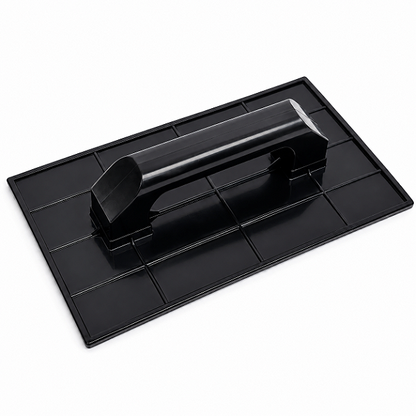 Desempenadeira Corrugada Preta 31cm para Argamassa Reboco Gesso e Nivelamento