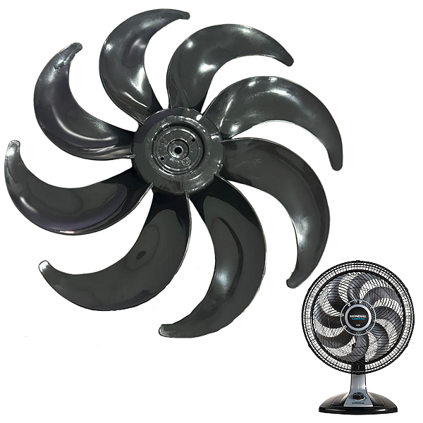 Hélice Ventilador Mondial 40cm 8 Pás Super Turbo Vtx Preto