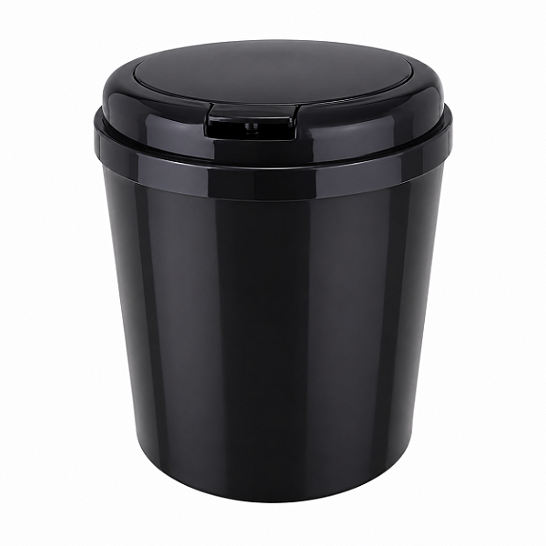 Lixeira Max Toc 6 Litros Preta com Tampa Click para Banheiro Cozinha