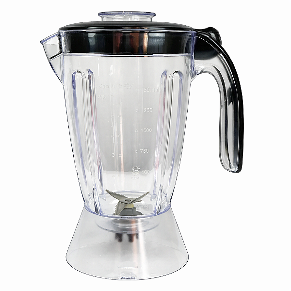 Copo Liquidificador Compatível Mondial Eletronic L60 L61 L66 1,5L com Lâmina e Tampa