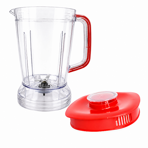 Copo para Liquidificador Compatível Arno Power Max 1000W 700W LN50 LN51 com Tampa Vermelha