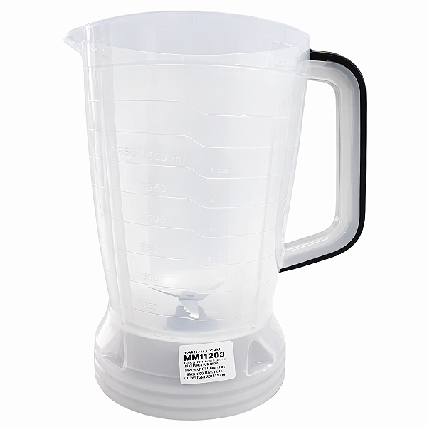 Copo Liquidificador Compatível Arno Power Max 1000W 700W Mult Chef Tampa Preta