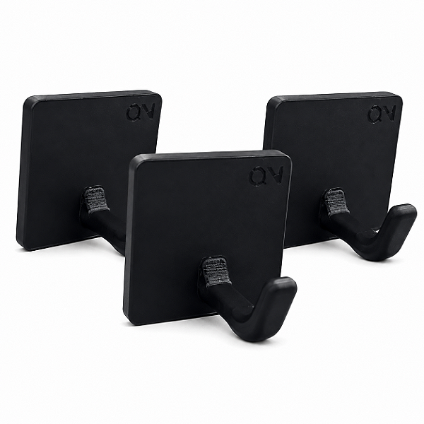 Gancho Xtreme Compact Multiuso Adesivo Parede Sem Furo Preto