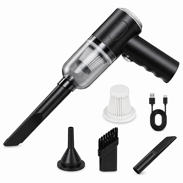 Aspirador de Pó Portátil Automotivo 3 em 1 Sem Fio Recarregável 120W com Soprador