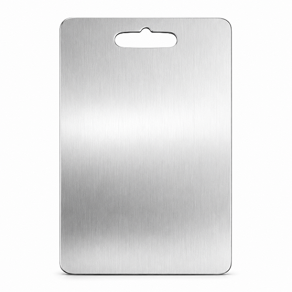 Tábua de Corte Inox Grande 39x29cm Gourmet Multiuso 0,8mm
