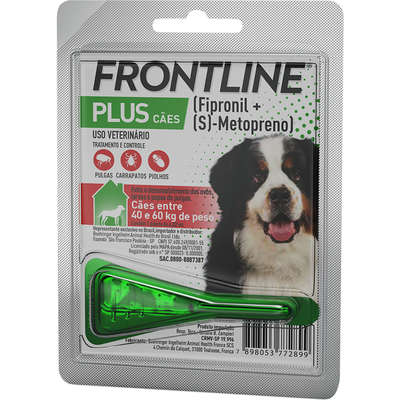 FRONTLINE PLUS ANTIPULGAS E CARRAPATOS PARA CÃES DE 40 A 60KG