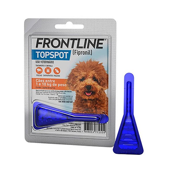 FRONTLINE TOP SPOT ANTIPULGAS E CARRAPATOS  PARA CÃES ATÉ 10KG