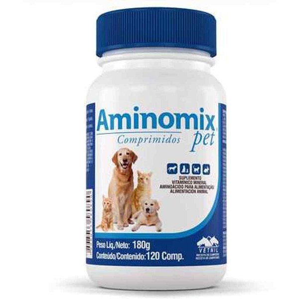 AMINOMIX PET SUPLEMENTO VETNIL - 120 COMP