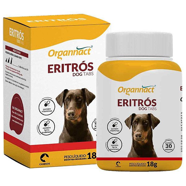 ERITRÓS DOG TABS ORGANNACT  18G (30 TABLETES)