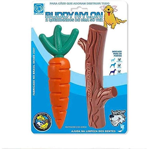 MORDEDOR QUERIDINHOS BUDDY TOYS KIT NYLON (CENOURA + GRAVETO)