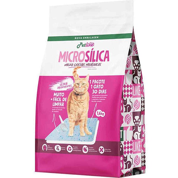 SÍLICA PARA GATOS PETLIKE MICRO 1,6KG