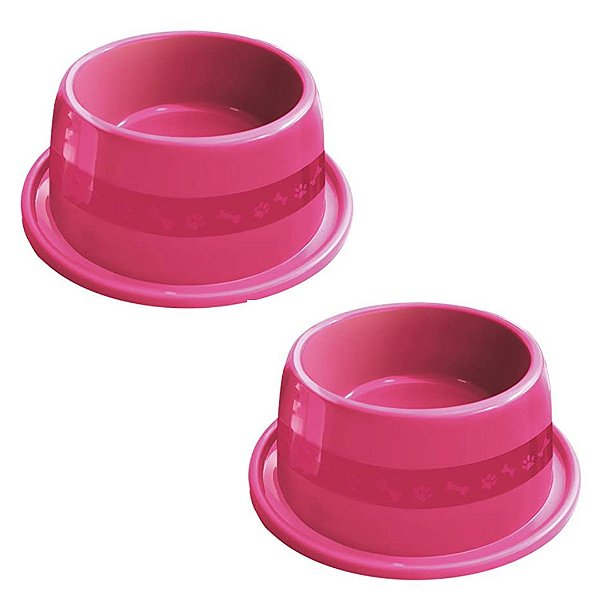 KIT 2 UN COMEDOURO ANTI-FORMIGA 1000 ML - ROSA