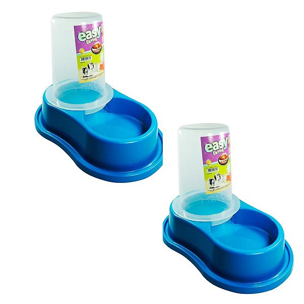 COMEDOURO + BEBEDOURO AUTOMÁTICO ANTI FORMIGA - AZUL