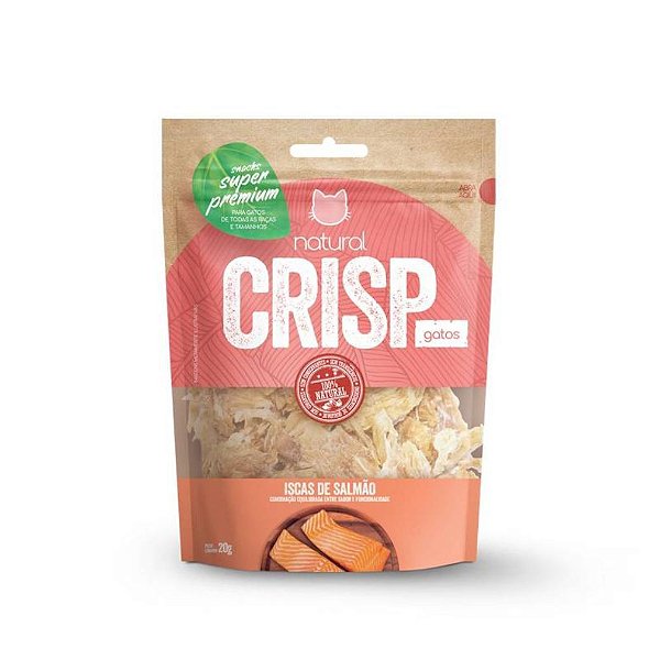 PETISCO NATURAL CRISP ISCAS DE SALMAO GATO 20G