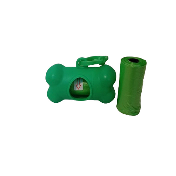 CATA CACA PORTA SAQUINHOS OSSINHO C/2 REFIL VERDE