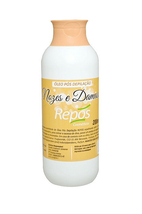 Óleo pós depilação Nozes e Damasco 200ml