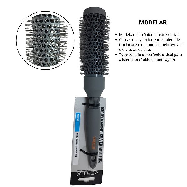 Escova Nano Silver Hot Ion 33mm Vertix