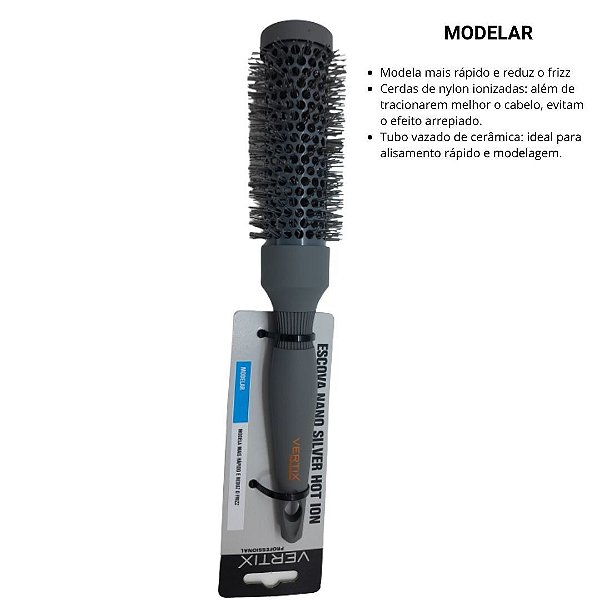 Escova Nano Silver Hot Ion 25 Vertix