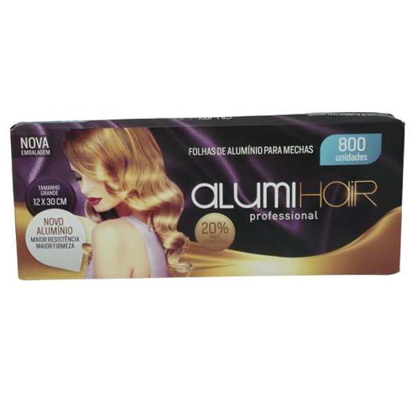 Papel Alumínio 800 folhas 12x30cm Alumihair