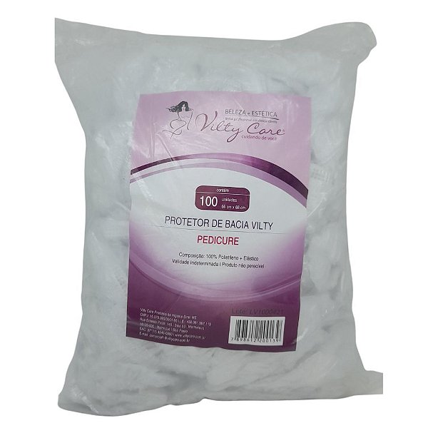 Protetor de bacia pedicure 100 unid. Vilty