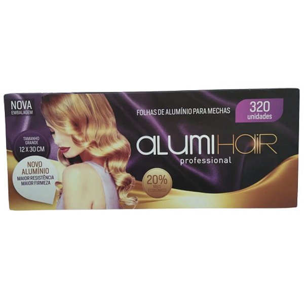 Papel Alumínio 320 folhas 12x30cm Alumihair
