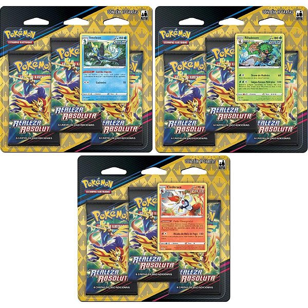 Pokemon Blister Triplo EE13 Realeza Absoluta Copag
