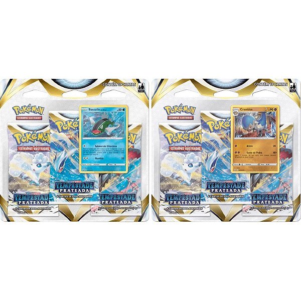 Pokemon Blister Triplo EE12 Tempestade Prateada Copag