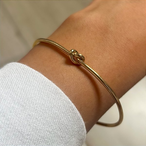 Bracelete Alana com Nó em Banho Ouro18k