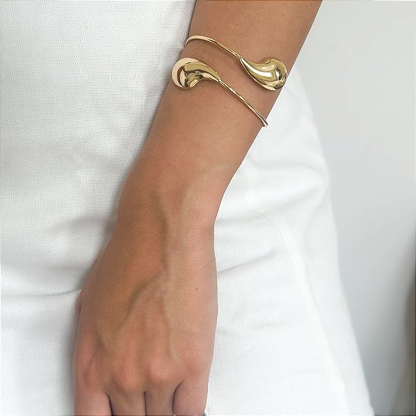 Bracelete Gota em Banho Ouro18k