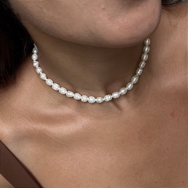 Choker Iza Pérola de Água Doce