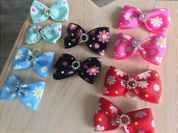 Laço luxo floral, c/ 10 und, tam P