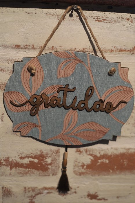 PLACA GRATIDÃO