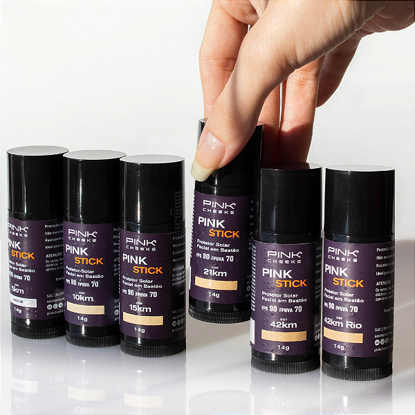 Protetor Solar Facial em Bastão com cor e sem cor FPS90 FPUVA70 14g - Pink Cheeks