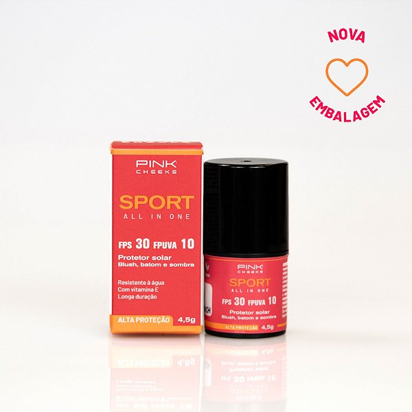 Blush Batom e Sombra 3 em 1 com Protetor Solar FPS30 4,5g - Pink Cheeks