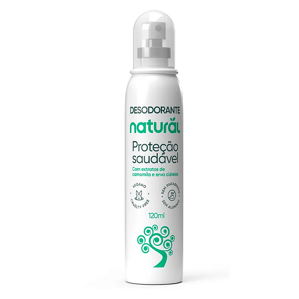 Desodorante em Spray Natural com Extratos de Camomila e Erva Cidreira 120mL - Orgânico Natural