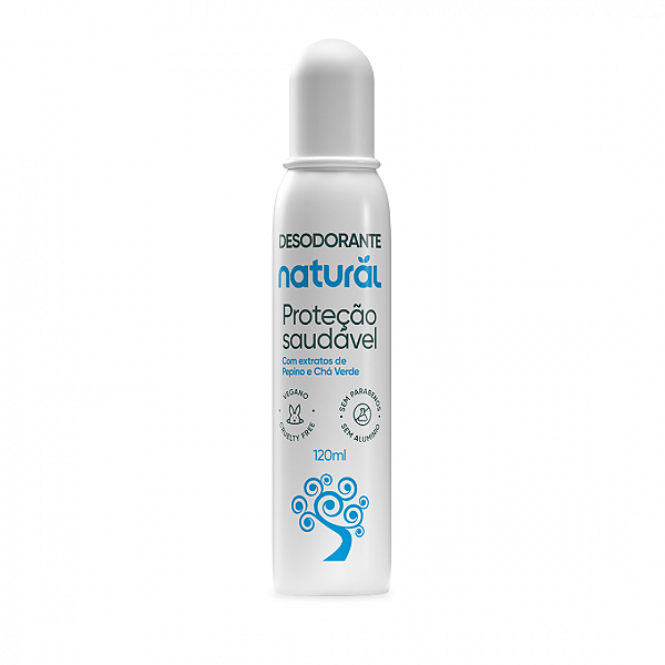Desodorante em Spray Natural com Extratos de Pepino e Chá Verde 120mL - Orgânico Natural