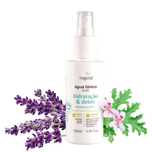 Àgua tônica facial hidratação e detox 120ml - Vegana (WNF)