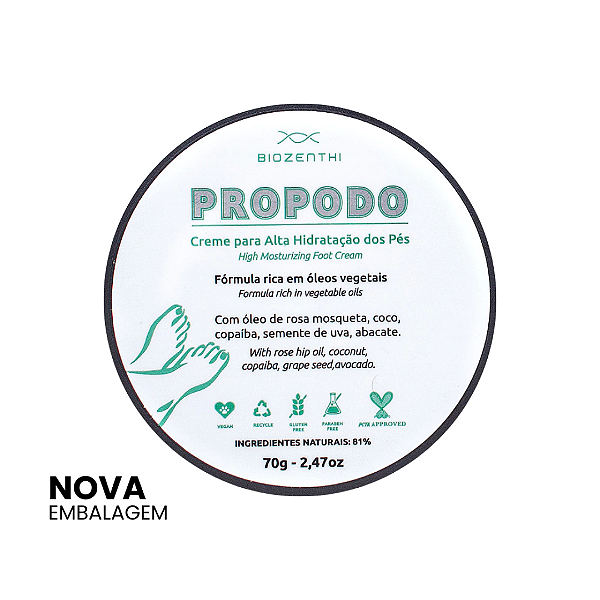 Creme alta hidratação dos pés 70g - Biozenthi