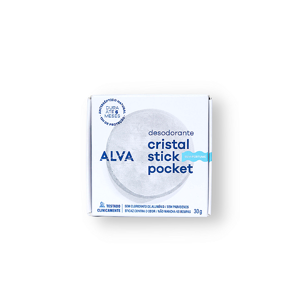 Desodorante cristal stick pocket 30g - Alva
