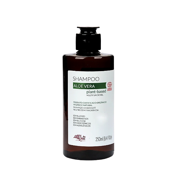 Shampoo neutro aloe vera orgânico 250ml - Arte dos Aromas