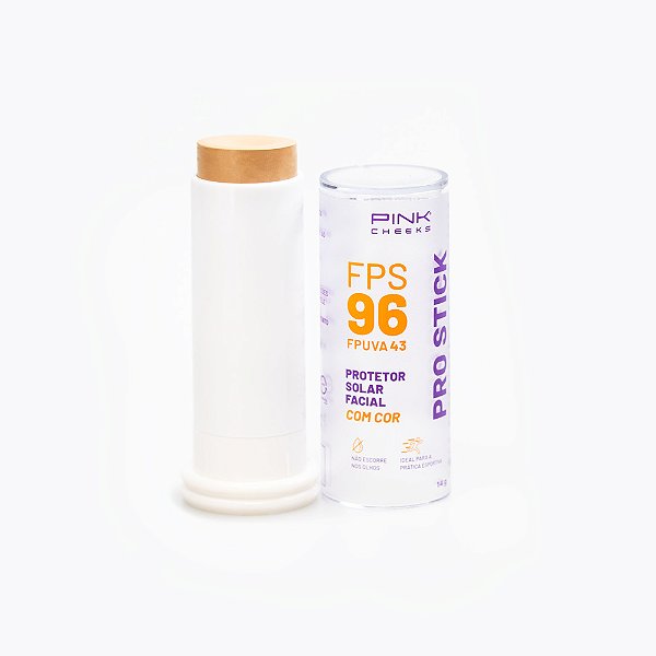 Protetor solar facial em bastão PRO STICK FPS 96 FPUVA 43 - Pink Cheeks