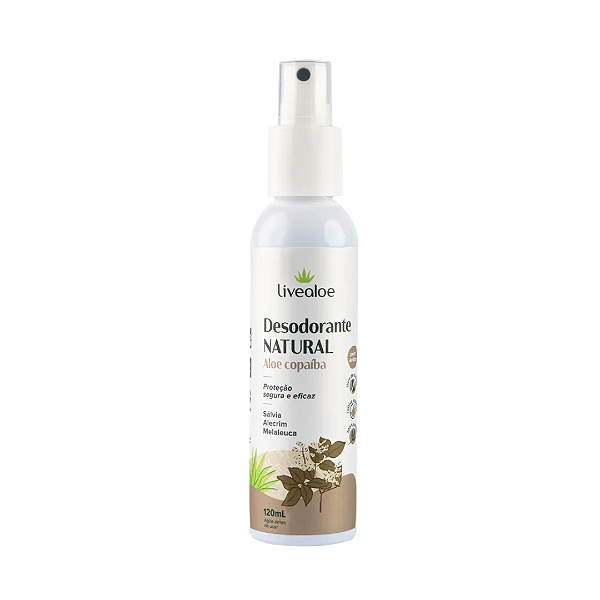 Desodorante natural para axilas e pés 120ml - LiveAloe