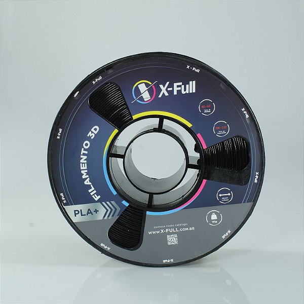 Filamento 3D PLA+ Preto 1.75mm 1kg