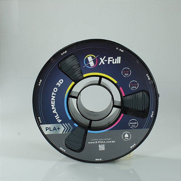 Filamento 3D PLA+ Cinza 1.75mm 1kg