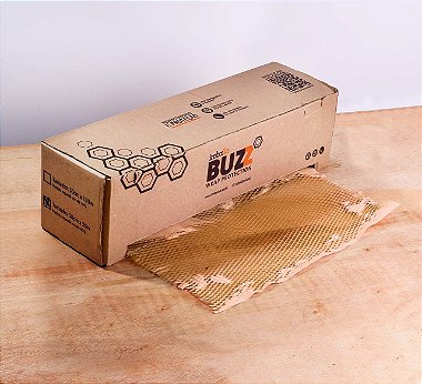 Papel Kraft Colmeia Buzz 50cm x 50m rende 80m