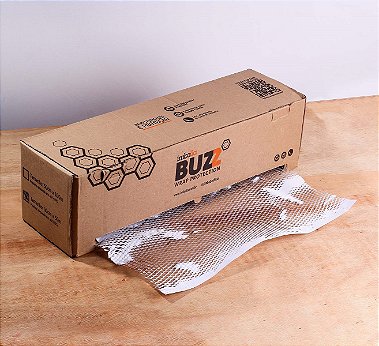 Papel Kraft Colmeia Buzz Branco 50cm x 50m rende 80m