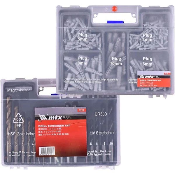 Kit de Brocas Bits e Buchas 300 peças