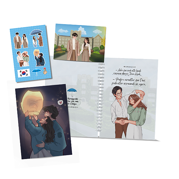 Kit Exclusivo - Caderno Horizonte + Itens de papelaria (LIMITADO)