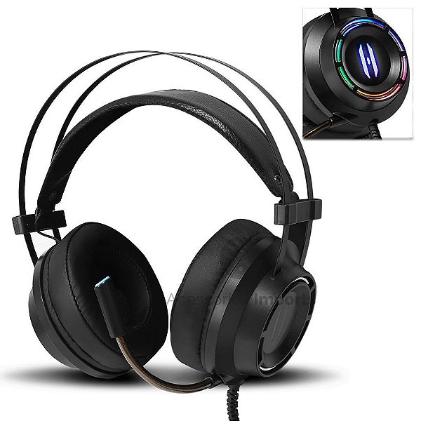 Fone De Ouvido Headset Gamer 7.1 Virtual Usb Led Microfone