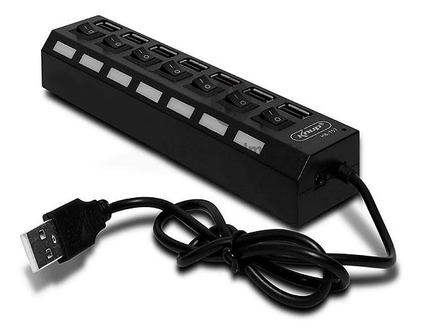 Hub Usb 7 Portas Com Chave Seletora 2.0 High Speed KNUP